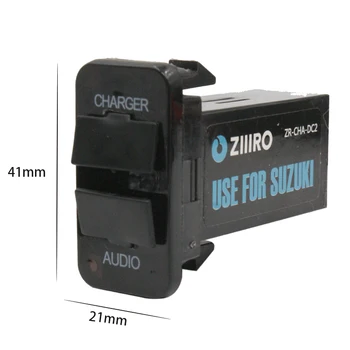 Automobiļu Modifikāciju Auto Daļas 2.1 Auto Interfeiss divi USB Lādētāja Adapteri un USB Audio MP3 Ievadi Suzuki