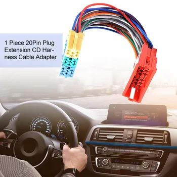 1 Gab. Auto Mini ISO 20Pin Plug Pagarināšanu CD Josta Kabeļa Adapteris Anti-elektromagnētiskie Traucējumi VW Audi A2 A3 A4 A6 TT
