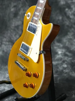 Klasiskās Pasūtījuma zelta tops ar Chrome aparatūras standarta custom elektriskā ģitāra Standarta .