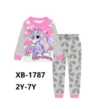 Vairumtirdzniecības Baby Zēni, Meitenes, Unicorn Pijama Bērnu Pidžamas Komplekts Bērniem Kokvilnas Apģērbu Infantil 2-7Y Pidžamas