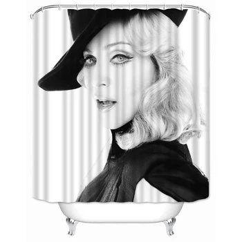 Musife Pasūtījuma Madonna Dušas Aizkars Karikatūra Ūdensizturīgu Poliestera Audumu, Vannas istaba Ar Āķi DIY Mājas Dekoru