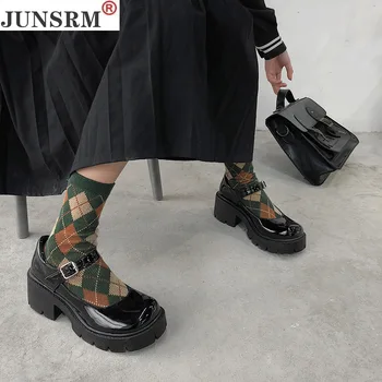 Japāņu Marija Zhen sieviešu Koledžas stila vienotā kurpes Lolita Kurpes Kawaii Kurpes Goth, Punk Platforma Cosplay LoliShoes