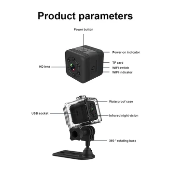 SQ29 1080P Bezvadu HD Mini WiFi Darbības Drošības Kameras IP Cam mini Fotokameras Ūdensdrošs