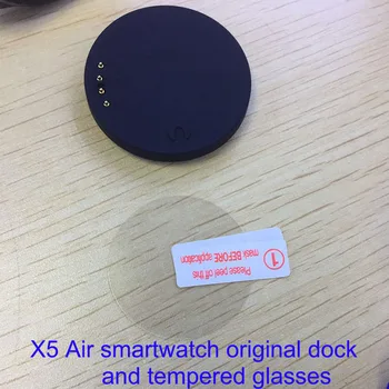 Sākotnējā X5 Gaisa x7 Smart Watch pulkstenis tālrunis skatīties pulksteni uzlādes doks, uzlādes kabelis, lādētājs rūdīts brilles