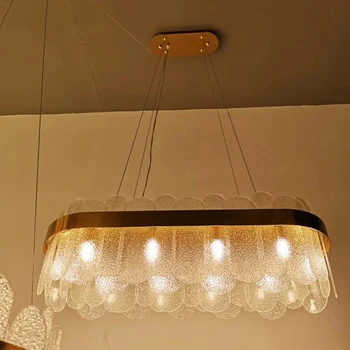 Jaunu art deco lustras mūsdienu stikla apgaismojuma AC110V 220v LED ēdināšanas telpa, dzīvojamā istaba gaismas ķermeņi,