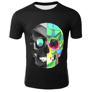 2020 jaunu 3D iespiests t-krekls vīriešu un sieviešu t-krekli punk stila augšas tee galvaskausa t-krekls gothic t-krekls vecāku un bērnu apģērbs, 6XL g