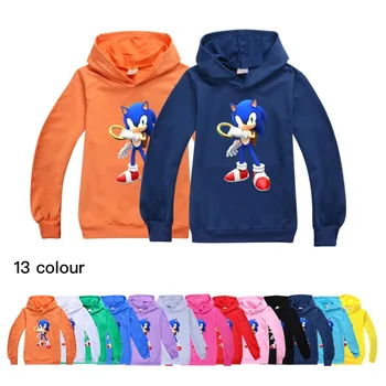 Sonic ezis garām Piedurknēm Bērnu T-Krekli pelēkā vārna Zēnu T Kreklu Bērnu Rudens apģērbu Meitenēm, Topi, Drēbes Bērniem