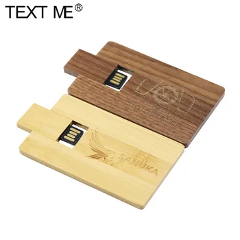 TEKSTA MAN 64GB Karbonizēta Bambusa Kļavu Valriekstu Dabas Bambusa Kartes Modelis Bezmaksas Gravēšana LOGO Flash Drive 4GB 8GB 16GB 32GB Pendrive