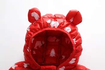 Bērnu Pavasara Apģērbu Kokvilnas Mētelis Bērniem, Multiplikācijas Filmu Modelis Bērniem Zip Bieza Gudrs Ausīm Garām Piedurknēm Sniega Ūdensizturīgs Kapuci Outwear