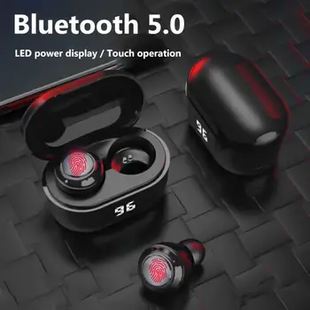 A6 TWS Bluetooth 5.0 Bezvadu Austiņas Ūdensizturīgs Stereo Bass In-ear Mini Earbuds, Austiņas, Bluetooth Austiņas Atbalsta Apt-X/SBC
