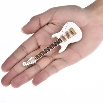 10cm Mini Elektriskās Ģitāras Modelis Miniatūras Ģitāras Modelis Guitarra Kolekcijas Dekoratīvi Rotājumi Modelis Dāvanu ar Lietu Stāvēt