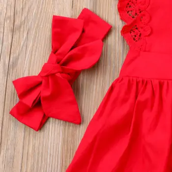 Ziemassvētku Jaundzimušais Meitene Apģērbs Mežģīņu Ziedu Romper Jumpsuit Tutu Kleita Apģērbs Apģērbs