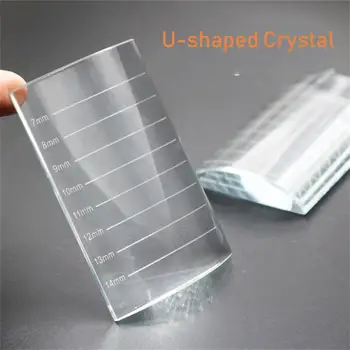 Potēšanas skropstu līdzeklis, palešu U-formas apjoma kristāla stikla līmi blīvi Skaistumu ciliārajā Epoksīda kristāla galda viltus skropstu reņu