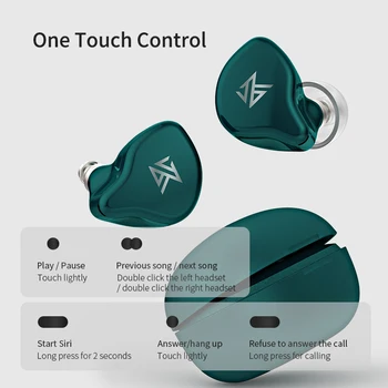 KZ S1 S1D TWS Taisnība Bezvadu Bluetooth 5.0 Austiņas Dynamic/Hibrīds Earbuds Touch Control Trokšņa Slāpēšanas Sporta Austiņas