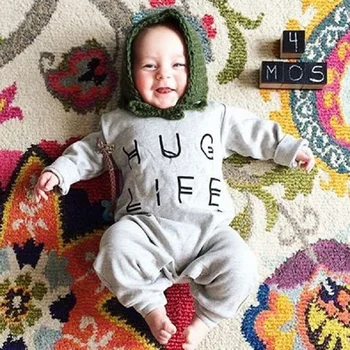 AA Bērnu Apģērbu Jaunā Jaundzimušais Zēns, Meitene Romper Drēbes ar garām Piedurknēm Zīdaiņu Produktu