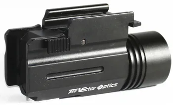 Vektoru Optika Kompakts Taktiskās Apgaismojums LED Lukturīti 200 Gaismas Lāpu ar 20mm Weaver Mount Ieroci Gaismu GLOCK 17 19