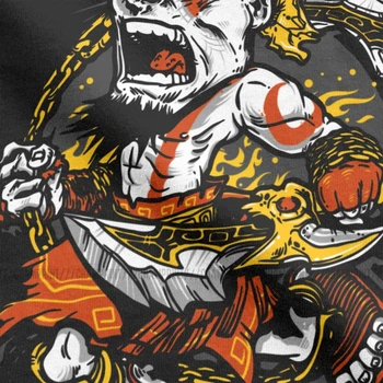 Vīriešu Kara Kungs T Kreklā Kara Dievs Kratos Spēle Kokvilnas Topi 2019 Modes Īsām Piedurknēm O Kakla Tee Krekls Vasaras T-Krekli