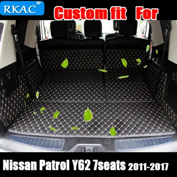Augstas kvalitātes Jauna Īpašu bagāžnieka paklāji Nissan Patrol Y62 7seats 2018 izturīgs kravas starplikas boot paklāji Patrulēšanas 2017-2011