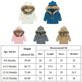 2019 Jaunu Modes Bērnu Džemperis Mētelis Gudrs Kažokādas Apkakle Dzīvnieku Kapuci Adījumu Mazuļa Rudens Mētelis Silts Ziemas Apģērbs Mazulim Meitene Zēns