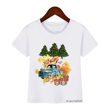 Bērnu apģērbs zēniem, meitenēm, t-kreklu Ziemassvētku apģērbu karikatūra Svētku Rūķis grafiskais izdrukāt cute kids t krekls topi, vairumtirdzniecība