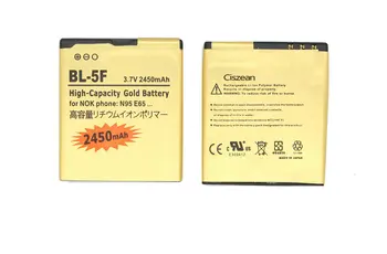 Ciszean 1x BL-5F / BL 5F / BL5F Zelta nomainītu Akumulatoru, Nokia N95, N93 N93i N96 N98 N99 E65 6210 2450mAh Tālrunis + LCD Lādētāju
