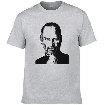 Steve Jobs T Krekls Vīriešiem Gadījuma Kokvilnas T-Veida Krekls Vīriešiem Vasarā Īsām Piedurknēm T-Krekls Ar O-Veida Kakla Tees #035