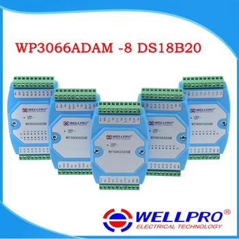 WP3066ADAM ( 8 DS18B20 ) _ DS18B20 temperatūras iegāde, moduļa / RS485 MODBUS RTU komunikācija