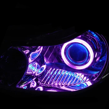 LED Velns, Dēmons Acis, Universāls Automobilis, Motocikls 2.5 /3.0 collu priekšējie Lukturi Projektora Objektīvs ar Turn-off Kontrolieris Vadi