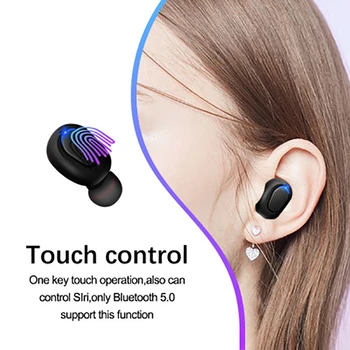 Bezvadu Austiņas Bluetooth TWS Touch Kontroli Ar Mikrofonu Sporta Austiņas Trokšņu slāpēšanas Mini Austiņas austiņas
