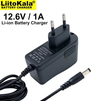 1-15PCS Liitokala 12,6 V 1A Litija baterija lādētājs 3S 12V akumulatora 100-240V lādētājs DC galva ir 5.5 * 2.1 mm