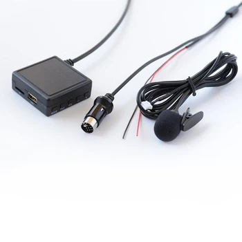 Biurlink Automašīnas Bluetooth AUX USB Bezvadu Viedtālrunis Zvanu Brīvroku Mikrofons Adapteris Priekš Portativa 13-pin Radio