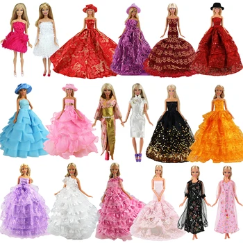 25 vienības/daudz Lelle piederumi =3, garā aste puse kleita +10 mini leļļu kleitas +2 Top bikses drēbes +10 Kurpes Objektu Barbie