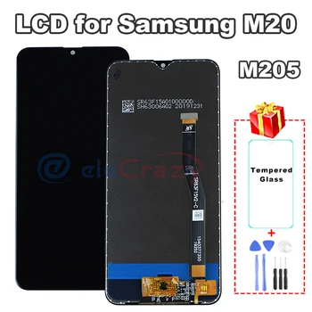 Premium Kvalitātes Samsung Galaxy M20 M205 M205F LCD Ekrānu ar Pieskārienu Digitizer Montāža Nomaiņa Pārbaudīta