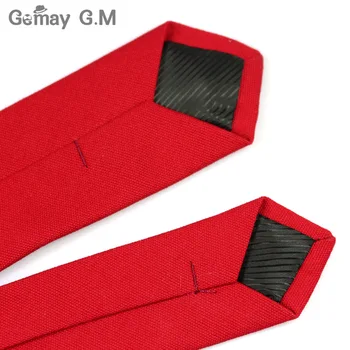 Gadījuma modes jaunu Vīriešu kaklasaiti vienkrāsainu Lina kokvilnas Zeķubikses 5cm platums Izdilis Šauras kaklasaites, lai Puse Sarkanā, Rozā 10 krāsas