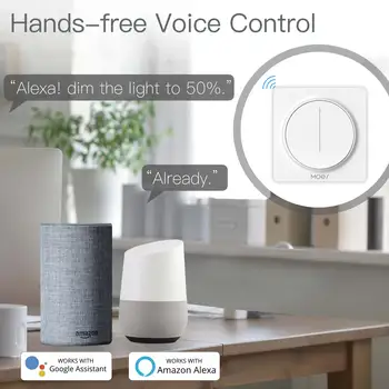 Jaunu WiFi Smart Rotācijas/Touch Gaismas Reostats Slēdzis Smart Life/Tuya APP Tālvadības pults Darbojas ar Alexa, Google Voice Asistenti ES