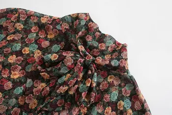 ZXQJ modes loku apkakles sieviešu kleitas 2020. gada vasaras saldu ziedu drukāt dāmas kleita sieviešu pusgarās kleita meitenēm šiks kleitas
