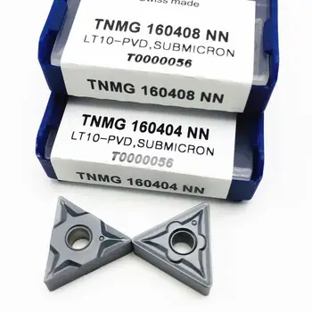 10PCS karbīda ielikt TNMG160404/TNMG160408 NN LT10 augstas kvalitātes iekšējais pagrieziena CNC virpas instrumentu TNMG 160404/08 griešanas instruments