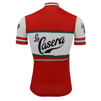 Cilvēks Retro Velosipēdu Džersija Ar Īsām Piedurknēm Apģērbs Maillot Ciclismo Hombre1973 Konkurences Spānijas La Casera Komanda