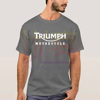 Triumfs Vīriešu T-krekls ar Logo Tee Krekls Vīriešu Slim pretgrumbu T-krekls Atpūtas Hiphop Topi, Jaunās Triumph Motociklu Classic Phiking