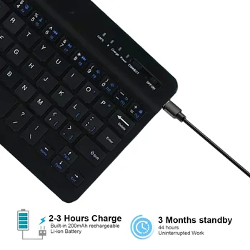 Bluetooth Keyboard Wireless Keyboard Mini Tastatūru Bezvadu PC Tālrunis iPad Uzlādējams Klusa Klaviatūra Bluetooh