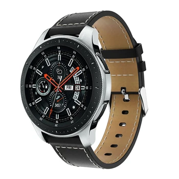 Ādas Watchband 22mm Samsung Galaxy Skatīties 46mm Josla Sporta smart Delnas Siksniņu, Samsung S3 Pierobežas Klasiskās Pulksteņu Siksniņas