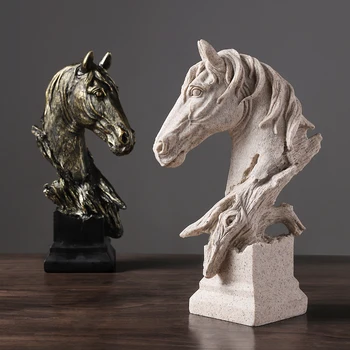 Sveķu Skulptūru Zirgu Vienkāršu Stila Mājas Skulptūru Amatniecības Vīna Skapis Apdare