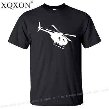 XQXON-Vasaras Jaunas ielidošanas stila personības Helikopteru drukāt vīriešu kokvilnas t-krekls modes t krekls topi apģērbi k3