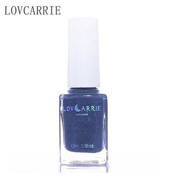 LOVCARRIE 12ML Spīdums, Nagu laka Ilgstošu Deep Blue Vizuļi Nail Art Laku, Laka Manikīrs Spīdīgs polijas Nails