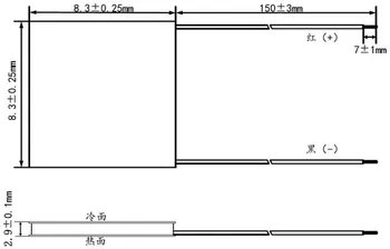8.3*8.3 mm Termoelektriskos Vēsāks Peltier TES1-03112 Mazo Peltier Elemente Modulis Heatsink Plāksnes Modulis 3V1A Vēsāks Iekārtas