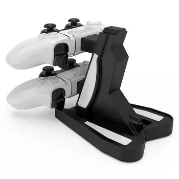 Sony PS5 Spēle Kontrolieris Divējāda Ostas Uzlādes Doks Stāvēt Gamepad Lādētāja Adapteris ar USB Kabeli Play Station 5 Kontrolieris