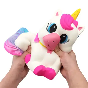 Kawaii Liels, Liels, Mīksts Squishies Milzīgs Squishy Dzīvniekiem Unicorn Zirgu Rotaļlietas Lēni Pieaug par Bērniem, Pieaugušajiem, Mazina Stresu Antistresa
