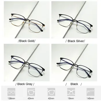 Metāla Rāmis Brilles Pilna Loka Acu Brilles Unisex Anti Blue Ray Tuvredzība Brilles ar Atsperu Eņģes Karstā Pārdošanas