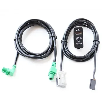 Auto USB, AUX in Plug Ieejas Ligzdas Adapteris priekš BMW E63 E81 E87 E90, F10, F12, E70, X1, X3 un X5