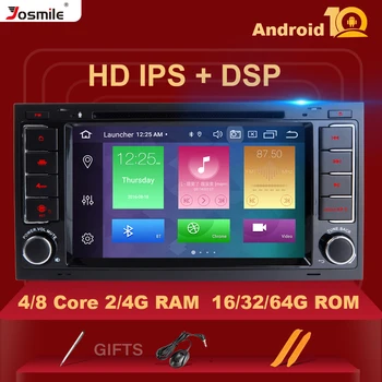 IPS DSP 2 Din Android 10 Auto DVD Atskaņotājs VW/Volkswagen/Touareg/Transporter T5 2004. - 2011. Gads Multimediju GPS Radio 8 Core 4GB 64GB